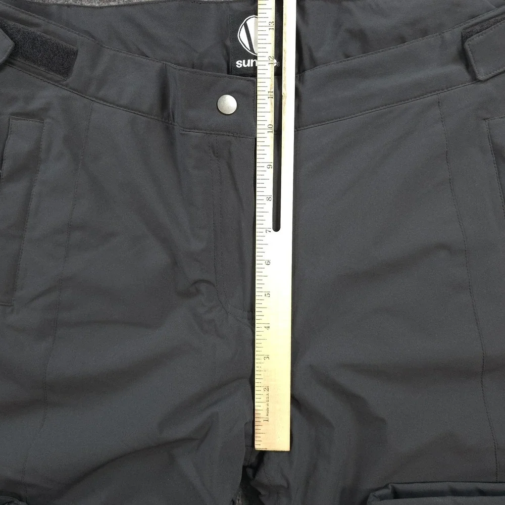 Sunice Pants Mens Large Black Softshell Insulated Snow Ski Adjustable Waist